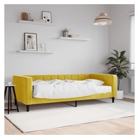 furnicato Bett Tagesbett mit Matratze Gelb 90x200 cm Samt gelb