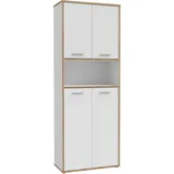 Forte Keflav Aktenregal 84,5 x 41,5 x 226,4 cm weiß