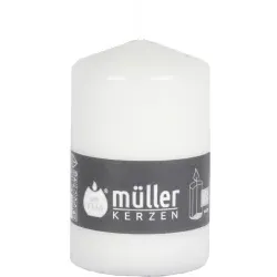 Müller Kerzen Stumpenkerze, weiß 2011107082 , 1 Packung = 6 Stück, (Ø x H): 70 x 110 mm