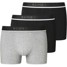 SCHIESSER 95/5 Shorts Organic Cotton Webgummibund schwarz/grau S 3er Pack