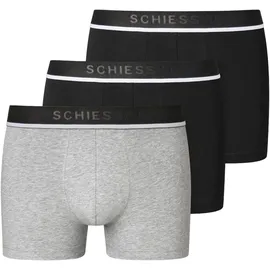 SCHIESSER 95/5 Shorts Organic Cotton Webgummibund schwarz/grau S 3er Pack