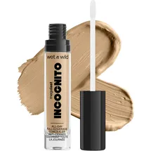 wet n wild wet n wild, Megalast Incognito Full-Coverage Concealer, Nahtlos, hochpigmentiert, aufbaubar, mittel- bis volle Deckkraft, mattes Finish, nährend undfeuchtigkeitsspendend, mit Sheabutter, Medium Honey