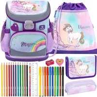 Belmil Schulranzen Set Mini Fit Unicorn Castle 10-teilig gefüllt