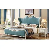 JVmoebel Schlafzimmer-Set Bett 2x Nachttisch Betten Möbel 3tlg Holz Klassisches Schlafzimmer, Made in Europa blau