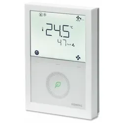Siemens S55770T413 Raumthermostat mit CO2-Fühler und mit KNX-Kommunikation. Modulierte Ausgänge (DC) oder Ein/Aus. Ventilatorkonvektor (3-Stufe, DC) und Universalappli