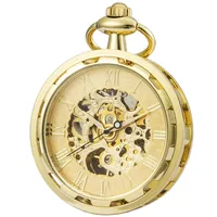 SEWOR Single Face Unisex-Taschenuhr mit mechanischem Handaufzug SEW262 (Gold)