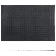 Relaxdays Gummi Fußmatte schwarz
