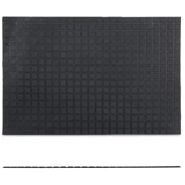 Relaxdays Gummi Fußmatte schwarz