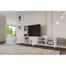 altdecor VIRA Lowboard 300 cm Weiß Holz