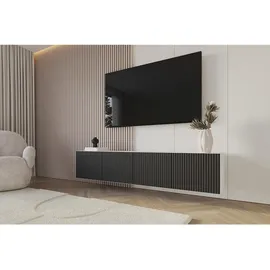 altdecor NOA-2 Lowboard 200 cm Schwarz/Weiß Holz