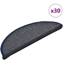 vidaXL Stufenmatte 56 x 17 cm Dunkelgrau/Blau