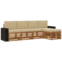 vidaXL Outdoor-Sofagarnitur 5-tlg. beige