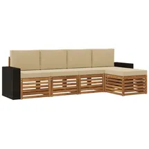vidaXL Outdoor-Sofagarnitur 5-tlg. beige