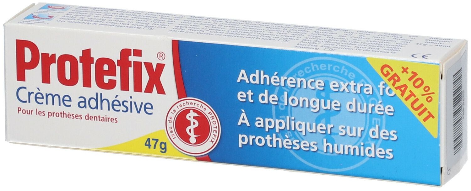 Protefix Crème Adhesive X-Fort 4 ml Gratuit 44 ml crème