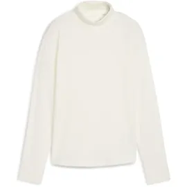Puma Trainingsshirt "Charlotte Modalon Langarm-Golftop Damen", Damen, Gr. XL, weiß (warm weiß), Obermaterial: 38% Modal, 57% Baumwolle, 5% Elasthan, clean, regular fit, Rundhals, Shirts