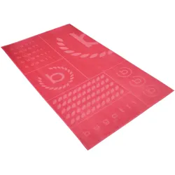 Strandtuch BUGATTI "Verona", rosa (flamingo), B:100cm L:180cm, Velours, Baumwolle, Handtücher (Packung)