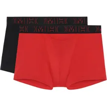 HOM Boxershorts 2er Pack Rot / Schwarz / Mehrfarbig XL