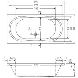 Steinkamp Life Badewanne 190 x 90 cm (MB16144)