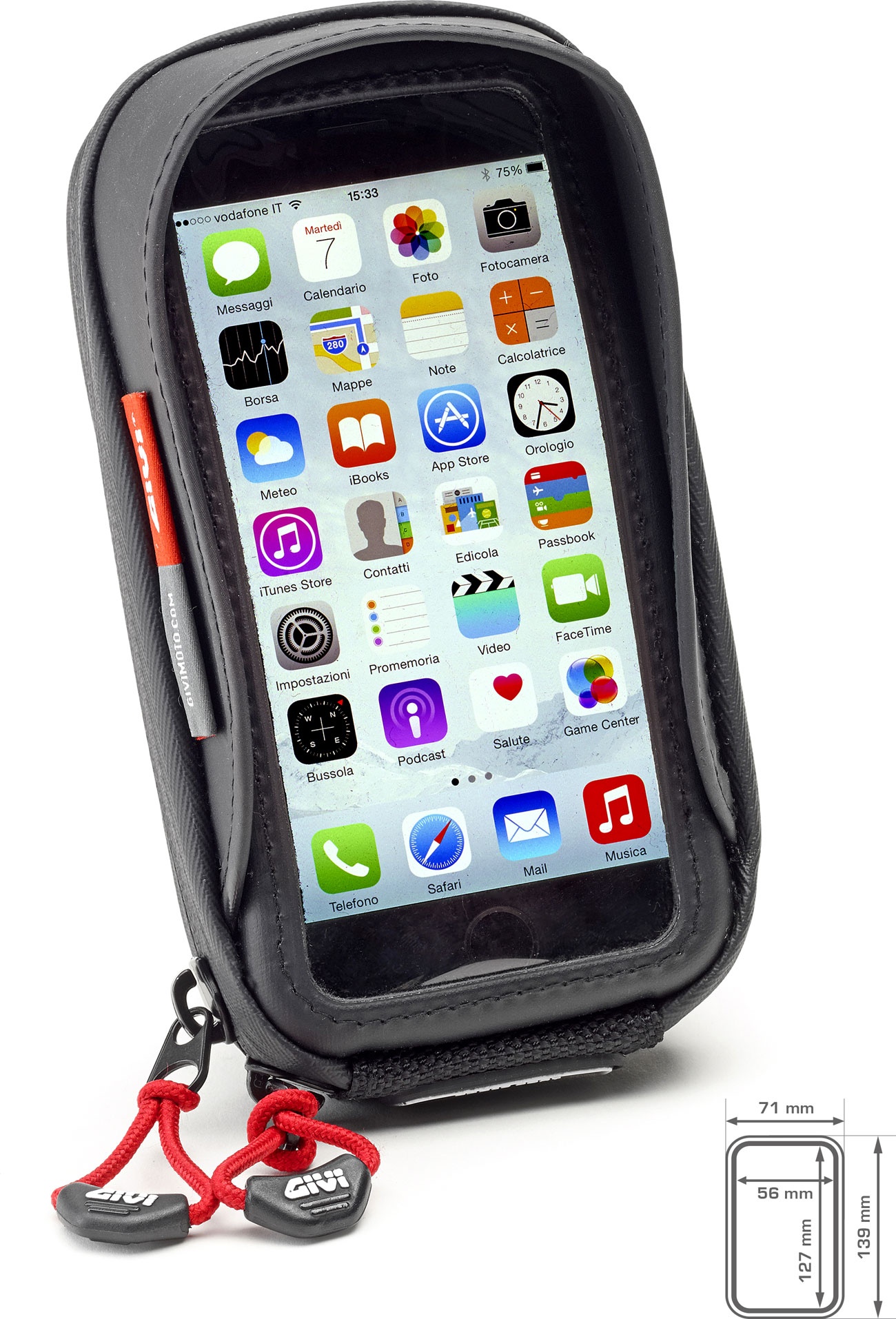 Givi S956SK, Smartphone-Tasche - Schwarz