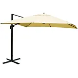MCW Ampelschirm A96 3x3m Alu Creme ohne Ständer