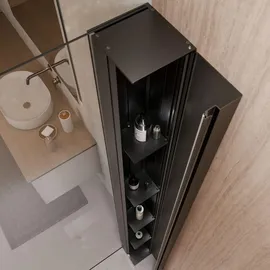 Schulte Home Toura Walk-In-Dusche 90 x 200 cm schwarz Sicherheitsglas