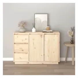 vidaXL Sideboard 111x34x75 cm Massivholz Kiefer