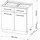 Vicco Schubladenschrank Fame-Line 80 x 82 x 60 cm Anthrazit Hochglanz