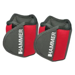 Gewichtsmanschette HAMMER "Hammer Set: Gewichtsmanschetten", grau (grau, rot), Hanteln