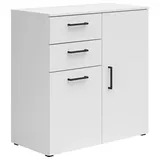 Kommode Multi-Stauraum 80 x 83 x 40 cm Weiß