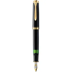 Pelikan M600, Schwarz, Gold, Integriertes Befüllsystem, Diamond, Harz, Gold, Kur