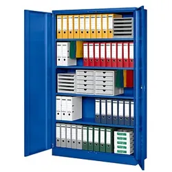 Gürkan Stahlschrank 111155 enzianblau 120,0 x 42,0 x 195,0 cm, aufgebaut