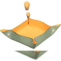 Rhodia 2x Rhodiarama, reversibler Taschenleerer aus italienischem Kunstleder, 12x12x4,5 cm - Seladon 194592C