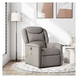 vidaXL Massagesessel Taupe Stoff