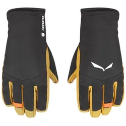 Salewa Winterhandschuhe Ortles PTX/TWR (isoliert, warm und wasserdicht) schwarz/gelb Herren