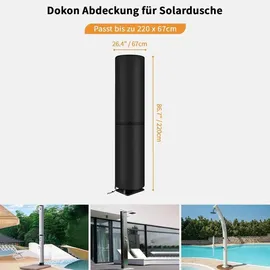 luxuskollektion Solardusche Abdeckung Schwarz 245 x 30 cm