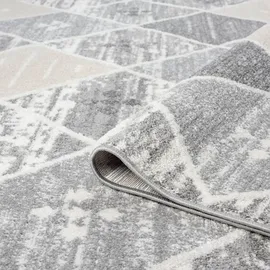 Carpet City "FLAIR179", grau, B:160cm H:11mm L:230cm, Obermaterial: 50% Polyester, 50% Polypropylen, Teppiche, Teppich, Kurzflor-Teppich, Skandi-Stil, Wohnzimmer