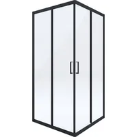 Deante Funkia Duschkabine 80 x 80 cm schwarz/transparent