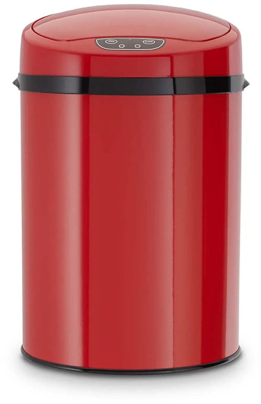 Badabfalleimer 9L mit Sensor-INOX RED