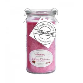 Candle Factory Erdbeer-Rhabarber Duftkerze 14 cm rot