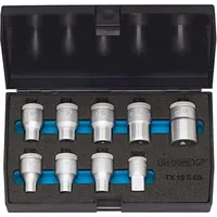 Gedore TX 19 E-09 Steckschlüssel-Satz 1/2" 9-teilig Außen-TX E10-E24