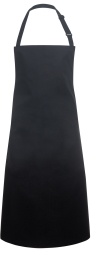 Karlowsky Basic Latzschürze mit Schnalle, 75 x 90 cm, Schürze mit Bändern aus Schürzenstoff, mit Nahtsicherung, Farbe: schwarz