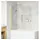 vidaXL Duschwand Faltbar 130 x 138 cm Gold ESG-Glas