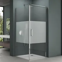 mai & mai Rav36-Plus Eckdusche mit Pendeltür rechts 80 x 100 cm transparent ESG-Sicherheitsglas