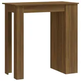 vidaXL Bartisch mit Regal Braun Eiche 102x50x103,5 cm Holzwerkstoff