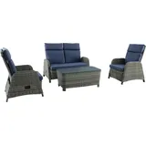 MWH Das Original MWH Verando Lounge-Set - 4-teiliges Gartenmöbel-Set