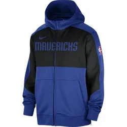 Dallas Mavericks Showtime Nike Dri-FIT NBA-Hoodie mit durchgehendem Reißverschluss (Herren) - Blau, M