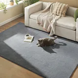 SONGMICS Kurzflorteppich, 160 x 230 cm, rutschfester, maschinenwaschbar, grau, Wohnzimmerteppich - Grau