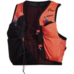 adidas Trailrunning-Weste Terrex (sechs Taschen, Signalpfeife, reflektierende Details) rot/schwarz