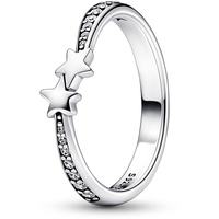 PANDORA Sternschnuppen Funkelnder Ring aus Sterling-Silber mit Cubic Zirkonia Steinen verziert, Moments Collection, Größe: 52,