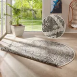 freundin Home Collection Flachwebeteppich Lilja Creme/Grau Ø ca. 100cm